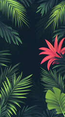 abstract green leaf texture, tropical leaf foliage nature dark green background
