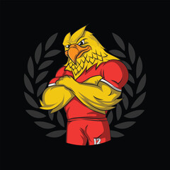 Ultras garuda mascot vector