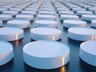 Fototapeta premium Large Storage Tanks at Fuel Refinery, 3D illustration