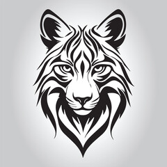 Animal logo Isolated Black on White background