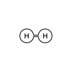 Hydrogen molecule icon