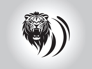 Animal logo Isolated Black on White background