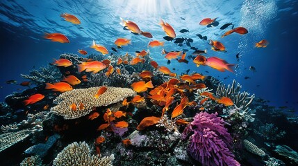 Coral reefs are home to countless fish species.
