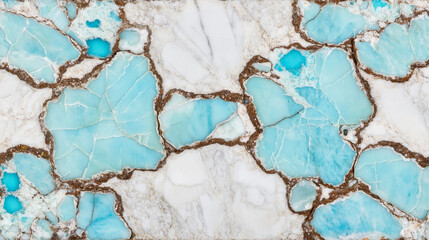 High quality texture for detail design use - clear 8k hyper realistic intricate pattern on flat, even surface - crazy, vibrant lapis marble stone conglomeration structure with strange shapes and forms