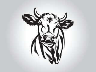 Animal logo Isolated Black on White background