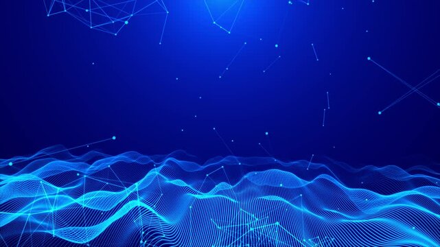 Plexus Technology Network Background Loop Blue V5