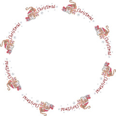 Christmas wreath. Vector illustration.