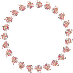 Christmas wreath. Vector illustration.