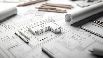 The part of architectural project. 