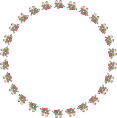 Cute christmas wreath. Vector illustration.