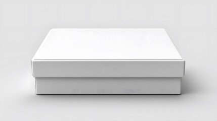 Naklejka premium Blank box mockup on a clean white surface with soft shadows