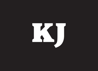 KJ letter logo and initial logo design