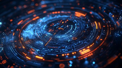 Fototapeta premium Abstract Digital Technology Interface
