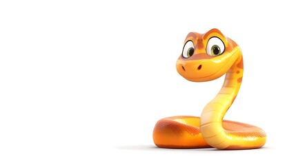 Fototapeta premium Cute Cartoon Snake