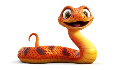 Fototapeta premium Cute Cartoon Snake