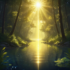 Pristine nature quantum light and colors