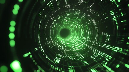 Obraz premium Abstract Green Tunnel