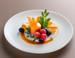 fruit salad on plate