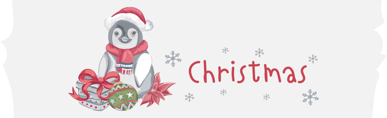 Christmas washi tape on white background. Vector illustration.