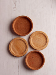 wood table mock up plate empty product business photo display circle kitchen podium object brown old