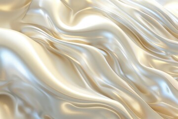 Obraz premium Abstract Draped Creamy White Satin Fabric Background