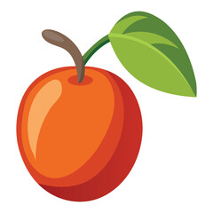 Illustration of Jujube Fruit Isolated on white