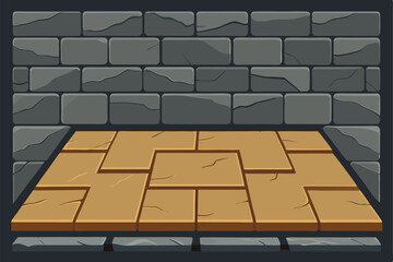 Stone textures of floor and wall for game vector illustration