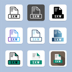 Set sxw icons file format for an intuitive interface, suitable for web, ui and mobile app needs.