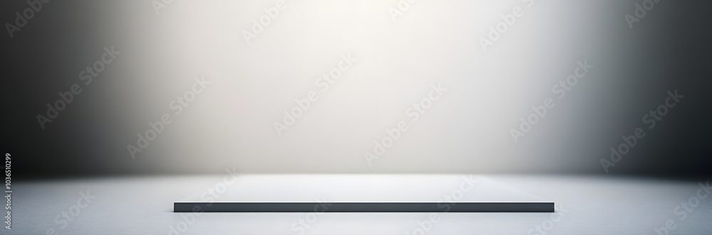 Wall mural abstract pastel gray color and gradient white light background in studio table backdrops display pro