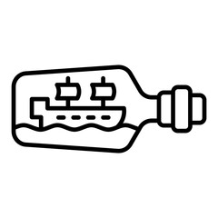 Ship In Bottle Icon