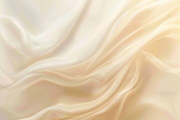 Obraz premium Smooth, flowing, golden-cream fabric texture