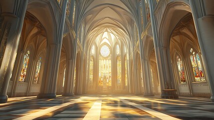 Fototapeta premium Sunbeams in the Cathedral