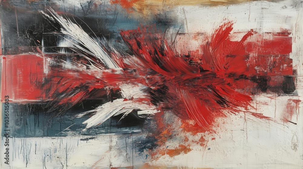 Poster discuss the use of mixed media in abstract art.