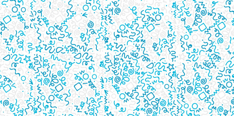 Background With Childish Doodle Illustrations