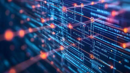 Obraz premium Big data connection technology concept. 