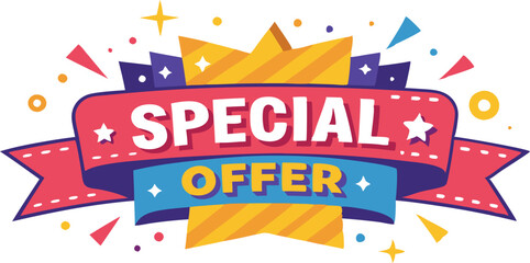 Special Offer Ribbon Banner Design Graphic