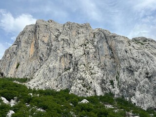 Limestone rocks in Velika Paklenica canyon,Starigrad (Paklenica National Park, Croatia) - Kalksteinfelsen in der Schlucht Velika Paklenica, Starigrad (Nationalpark Paklenica, Kroatien)