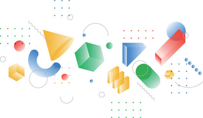 立体 幾何学 グラフィック 背景素材