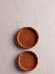 wood table mock up plate empty product business photo display circle kitchen podium object brown old