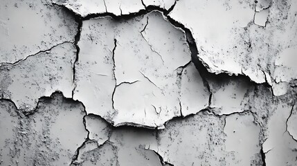 Fototapeta premium Abstract Black and White Crackled Texture
