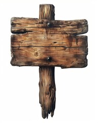 a wooden sign that is on the side of a pole