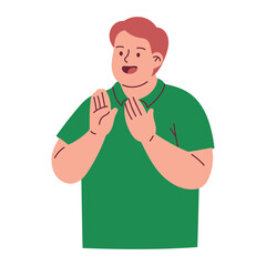 Happy Man Clapped His Hands