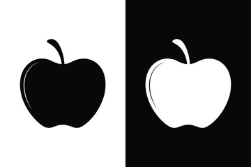 Minimalist Apple Icon Illustration. Clean Flat Design for Graphics