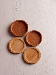 wood table mock up plate empty product business photo display circle kitchen podium object brown old
