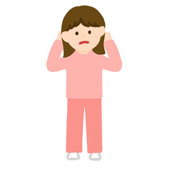 頭を抱える女性のイラスト