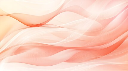 Obraz premium Soft pastel gradient with flowing lines in shades of pink and peach for beauty graphics