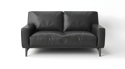 Obraz premium Modern Black Leather Sofa