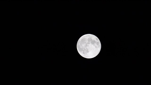Video vom Mond in absolut klarer Nacht, Vollmond, 400 mm, ProRes, UHD