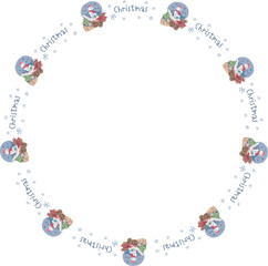 Christmas wreath Vector illustration.