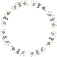 Christmas wreath Vector illustration.